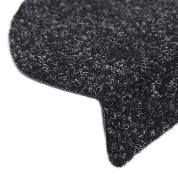 vidaXL Selvklebende trappematter 10 stk svart 65x21x4 cm nålestempel
