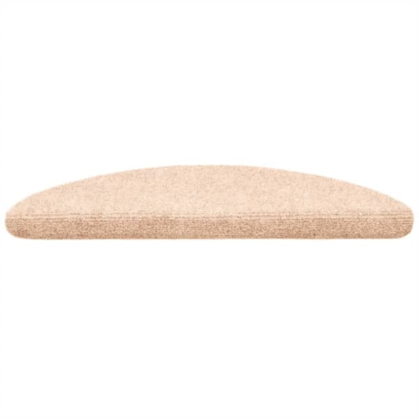 vidaXL Selvklebende trappematter 10 stk kremhvit 56x17x3cm nålestempel