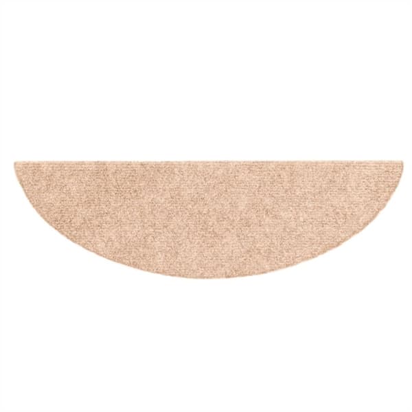 vidaXL Selvklebende trappematter 10 stk kremhvit 56x17x3cm nålestempel