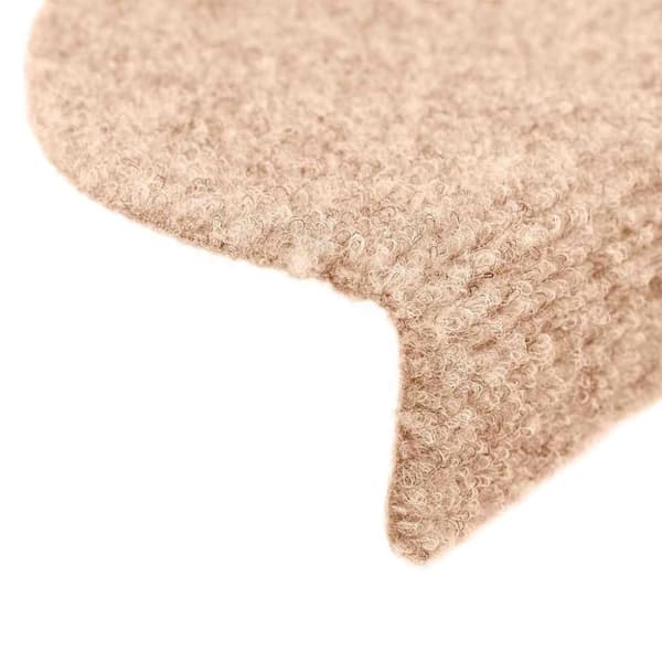 vidaXL Selvklebende trappematter 10 stk kremhvit 56x17x3cm nålestempel