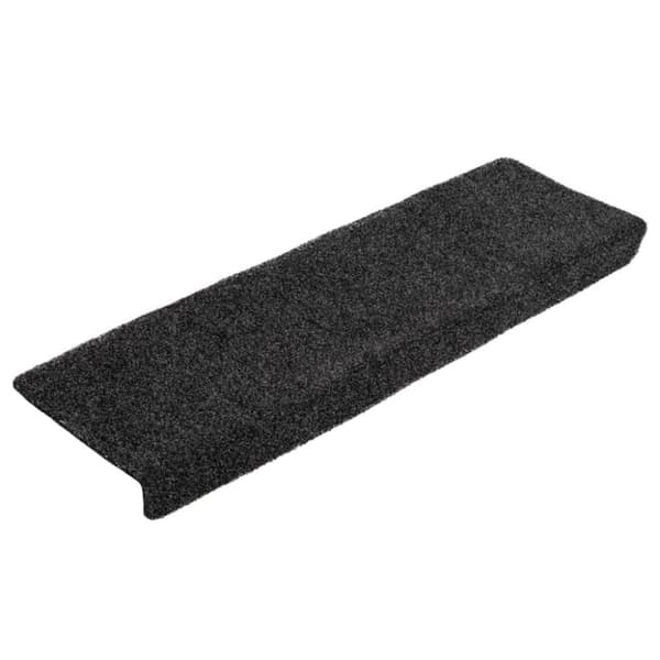 vidaXL trappemåtter 5 stk. 65x21x4 cm tuftet sort