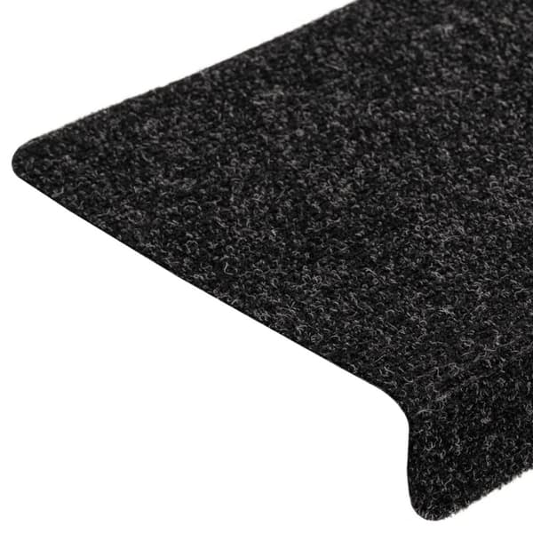 vidaXL trappemåtter 5 stk. 65x21x4 cm tuftet sort