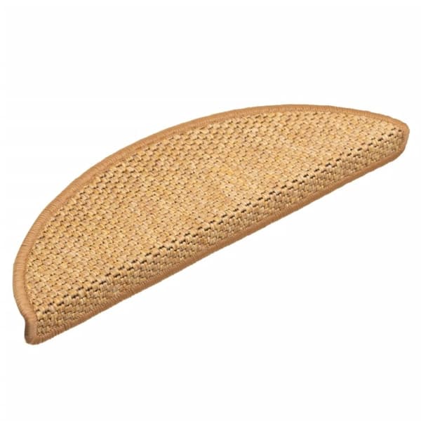vidaXL Itsekiinnittyvät porrasmatot sisaltyyli 15 kpl 56x17x3 cm sisal