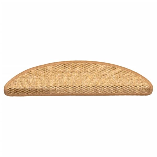 vidaXL Itsekiinnittyvät porrasmatot sisaltyyli 15 kpl 56x17x3 cm sisal