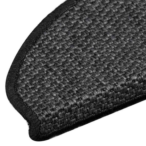 vidaXL Trappstegsmattor självhäftande sisal 15 st 65x21x4 cm antracit