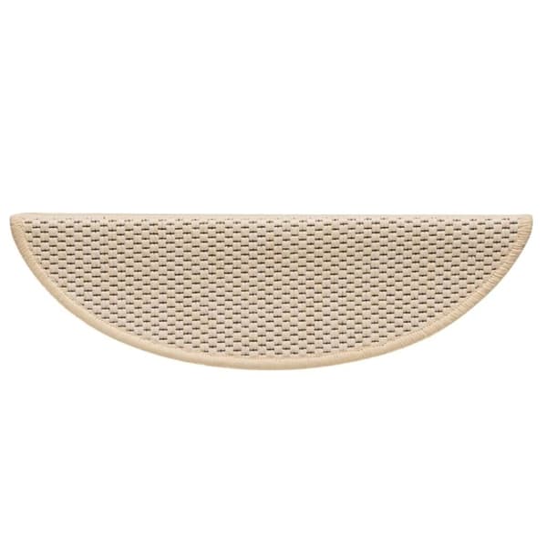 vidaXL Trappstegsmattor självhäftande sisal 15 st 56x17x3 cm gräddvit