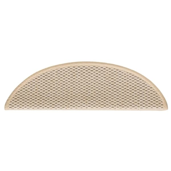 vidaXL Trappstegsmattor självhäftande sisal 15 st 56x17x3 cm gräddvit