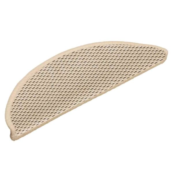 vidaXL Trappstegsmattor självhäftande sisal 15 st 56x17x3 cm gräddvit
