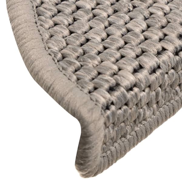 vidaXL Trappstegsmattor självhäftande sisal 15 st 56x20 cm taupe
