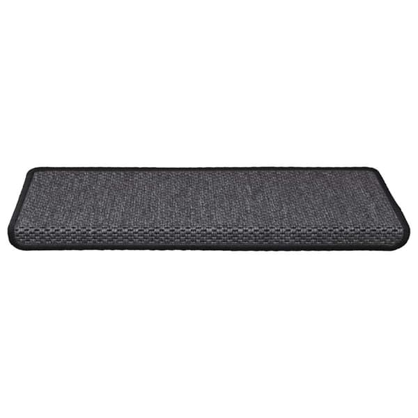 vidaXL Trappstegsmattor självhäftande sisal 15 st 65x21x4 cm antracit