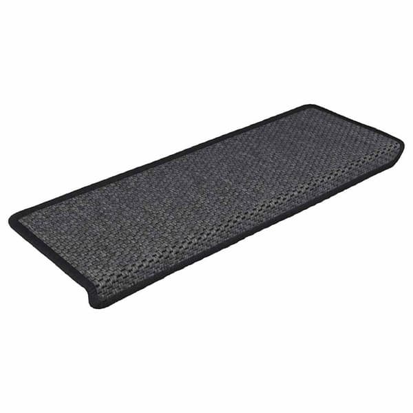 vidaXL Trappstegsmattor självhäftande sisal 15 st 65x21x4 cm antracit