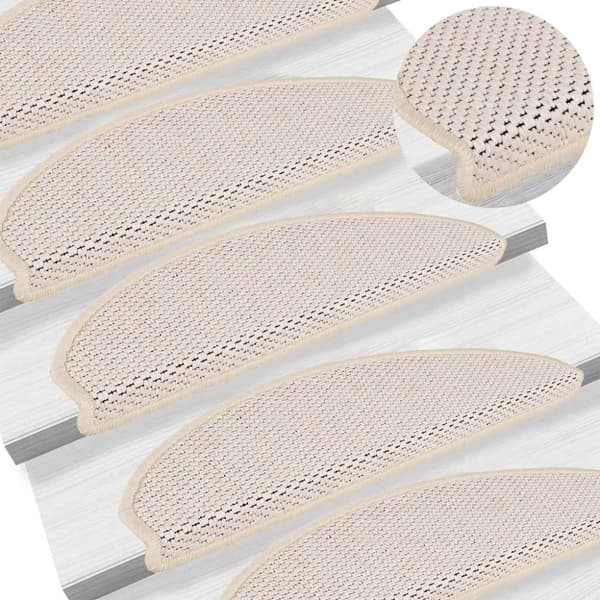 vidaXL selvklæbende trappemåtter 15 stk. 65x21x4 cm sisal-look