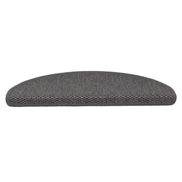 vidaXL Selvklebende trappematter sisal-utseende 15 stk 65x21x4 cm sølv