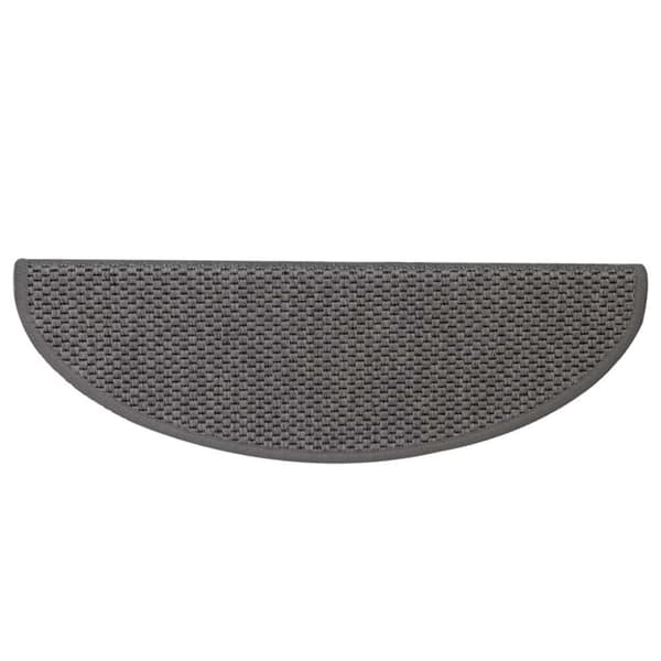 vidaXL Selvklebende trappematter sisal-utseende 15 stk 65x21x4 cm sølv