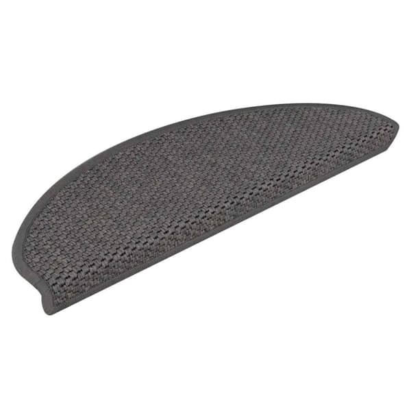 vidaXL Selvklebende trappematter sisal-utseende 15 stk 65x21x4 cm sølv