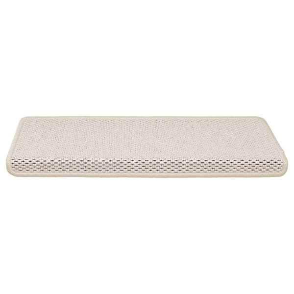 vidaXL Selvklebende trappematter sisal-utseende 15stk 65x21x4 kremhvit