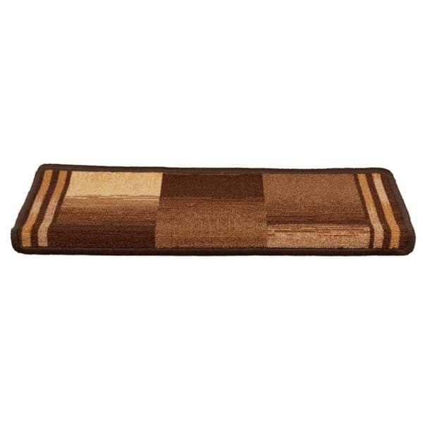 vidaXL Itsekiinnittyvät porrasmatot 15 kpl 65x21x4 cm ruskea