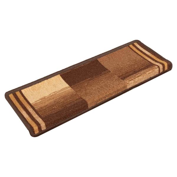 vidaXL Itsekiinnittyvät porrasmatot 15 kpl 65x21x4 cm ruskea