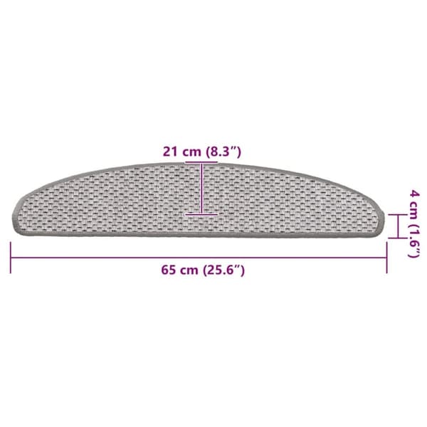 vidaXL selvklæbende trappemåtter 15 stk. 65x21x4 cm sisal-look beige