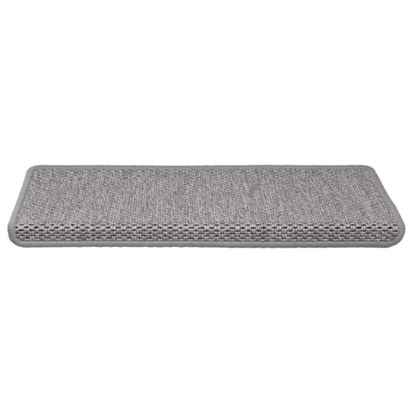 vidaXL selvklæbende trappemåtter 15 stk. 65x21x4 cm sisal-look sølv