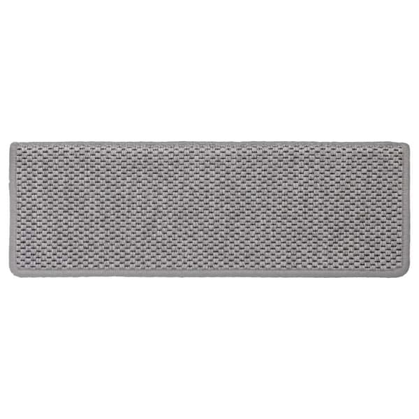 vidaXL selvklæbende trappemåtter 15 stk. 65x21x4 cm sisal-look sølv
