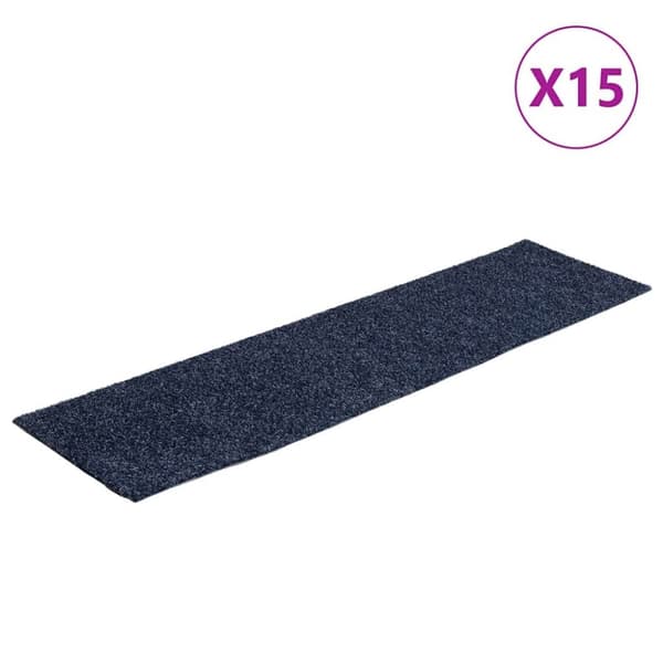 vidaXL Selvklebende trappematter 15 stk 76x20 cm gråblå