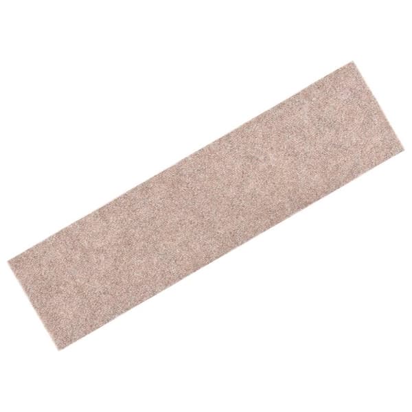 vidaXL selvklæbende trappemåtter 15 stk. 76x20 cm rektangulær lysebrun