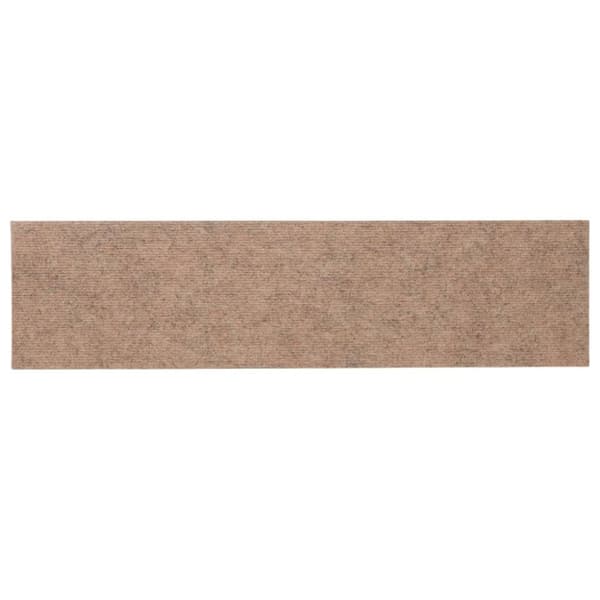 vidaXL selvklæbende trappemåtter 15 stk. 76x20 cm rektangulær lysebrun