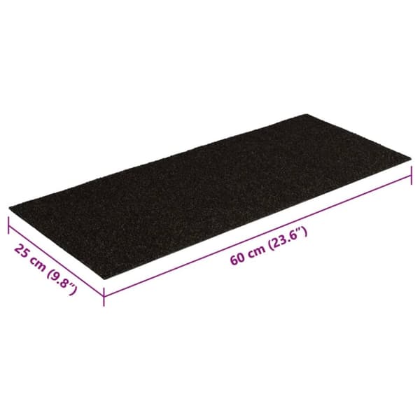 vidaXL Itsekiinnittyvät porrasmatot suorakaide 15 kpl 60x25 cm ruskea