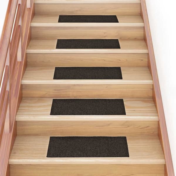 vidaXL Selvklebende trappematter 15 stk 60x25 cm mørkebrun