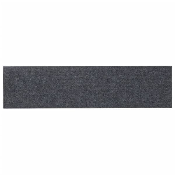 vidaXL Trappstegsmattor självhäftande 15 st 76x20 cm ljusgrå