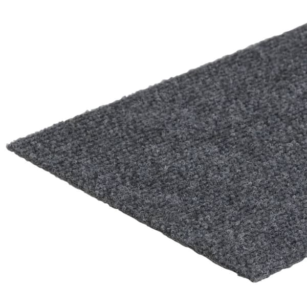 vidaXL Trappstegsmattor självhäftande 15 st 76x20 cm ljusgrå