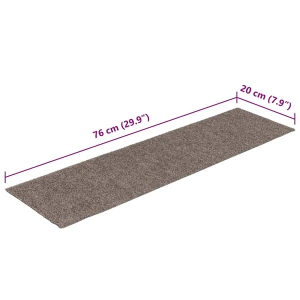 vidaXL selvklæbende trappemåtter 15 stk. 76x20 cm rektangulær creme