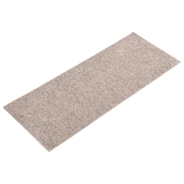 vidaXL Itsekiinnittyvät porrasmatot suorakaide 15 kpl 60x25 cm kerma