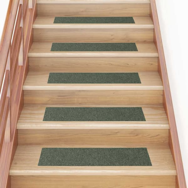 vidaXL Selvklebende trappematter 15 stk 76x20 cm grønn