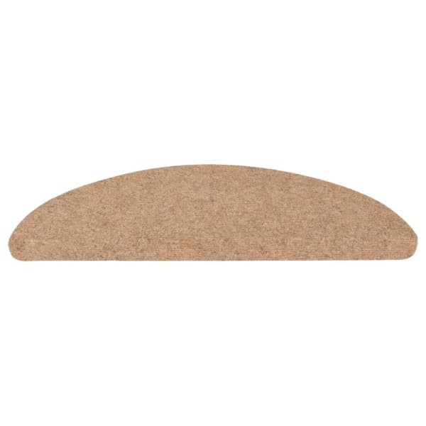 vidaXL selvklæbende trappemåtter 15 stk. 56x17x3 cm beige