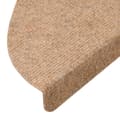 Miniatyrbillede 8 af 9: vidaXL selvklæbende trappemåtter 15 stk. 56x17x3 cm beige