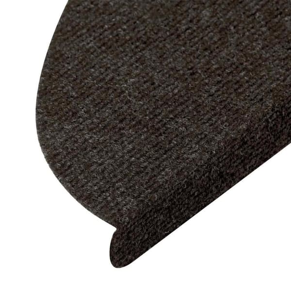 vidaXL Trappstegsmattor självhäftande 15 st 56x17x3 cm svart