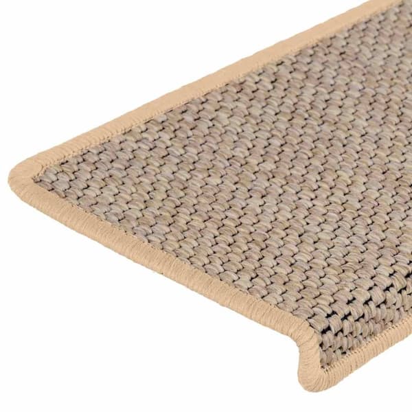 vidaXL selvklæbende trappemåtter 15stk. 65x21x4cm sisal-look lys beige