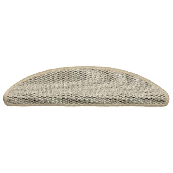 vidaXL selvklæbende trappemåtter 15 stk. 56x17x3 cm sisal-look grå
