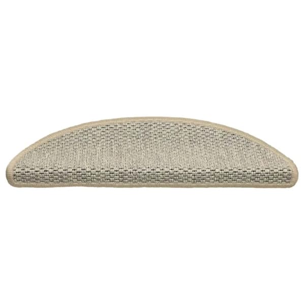 vidaXL Selvklebende trappematter sisal 15 stk 56x17x3 cm lysegrønn