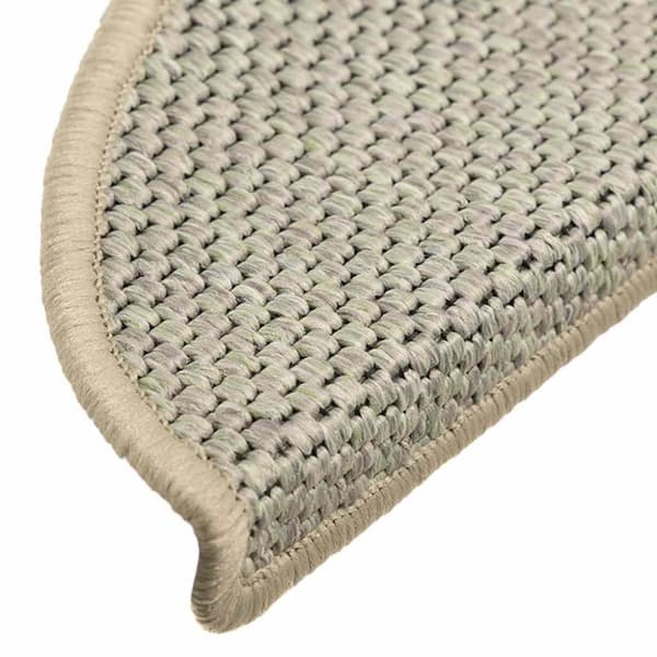 vidaXL Selvklebende trappematter sisal 15 stk 56x17x3 cm lysegrønn