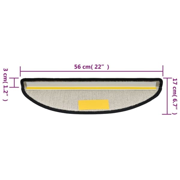vidaXL trappemåtter 10 stk. 56x17x3 cm antracitgrå