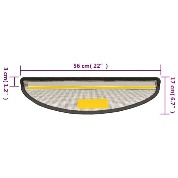 vidaXL trappemåtter 10 stk. 56x17x3 cm mørkegrå