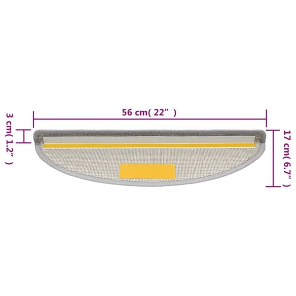 vidaXL trappemåtter 10 stk. 56x17x3 cm lysegrå