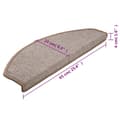 Miniatyrbilde 10 av 10: vidaXL Trappematter 10 stk 65x24x4 cm lysebrun