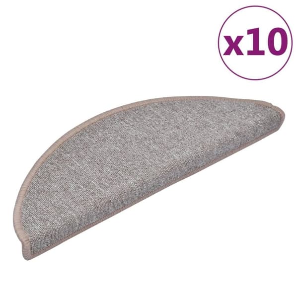 vidaXL Trappematter 10 stk 65x24x4 cm lysebrun