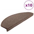 Miniatyrbillede 1 af 9: vidaXL trappemåtter 10 stk. 65x24x4 cm mørkebrun
