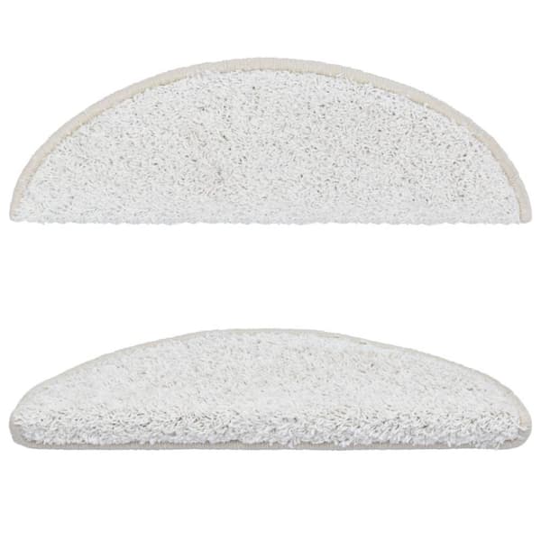 vidaXL Trappstegsmattor 10 st 56x17x3 cm vit
