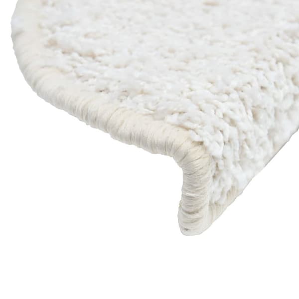 vidaXL Trappstegsmattor 10 st 56x17x3 cm vit